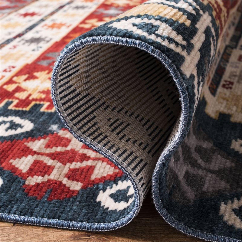 Safavieh Farmhouse 8' x 10' Rug in Cream and Navy