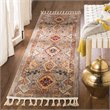 Safavieh Farmhouse 2' x 8' Runner Rug in Taupe and Orange
