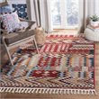 Safavieh Farmhouse 9' x 12' Rug in Navy and Red