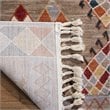 Safavieh Farmhouse 2' x 8' Runner Rug in Taupe and Navy