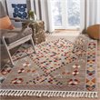 Safavieh Farmhouse 8' x 10' Rug in Taupe and Navy