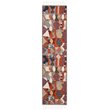 Safavieh Farmhouse 2' x 8' Runner Rug in Orange and Navy