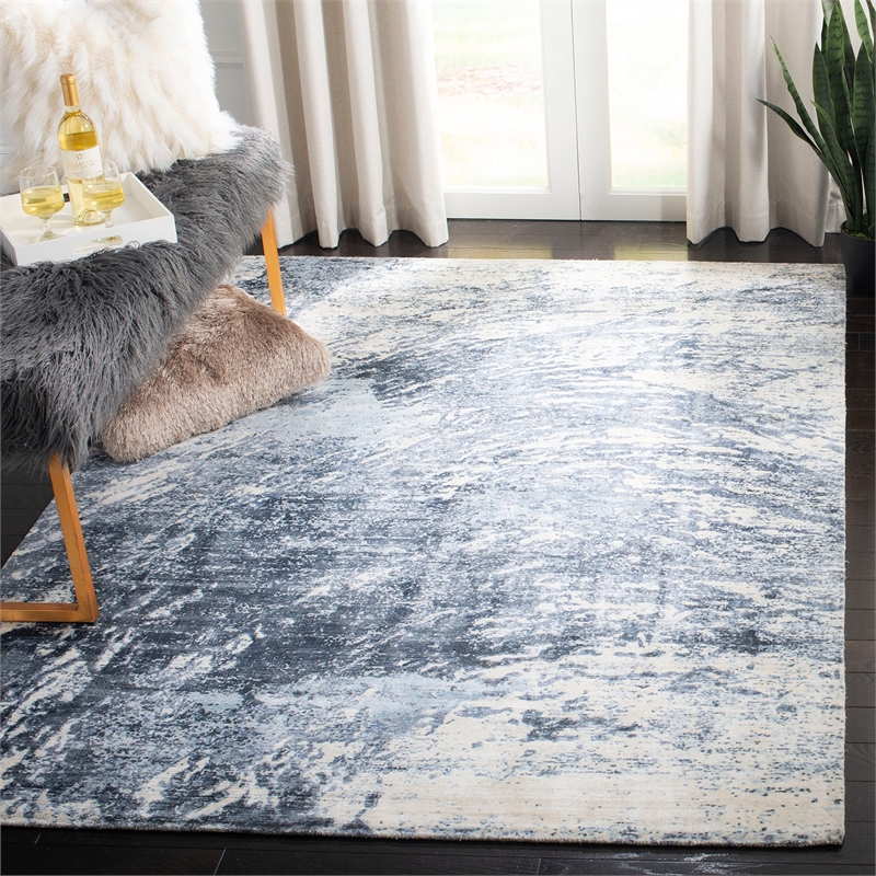 Safavieh Mirage 9' x 12' Hand Loomed Rug in Blue and Ivory