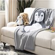 Safavieh Olly Throw Blanket in Gray and White