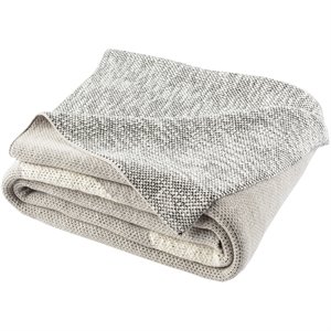 Safavieh Tater Trot Throw Blanket in Gray and Black