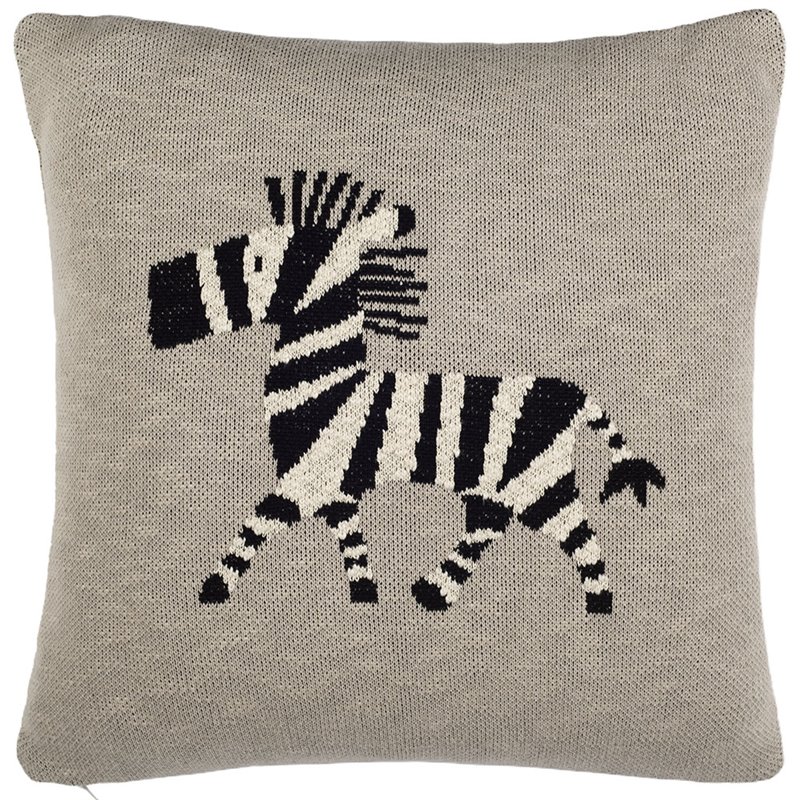 Safavieh Zazu Throw Pillow in Gray and Black