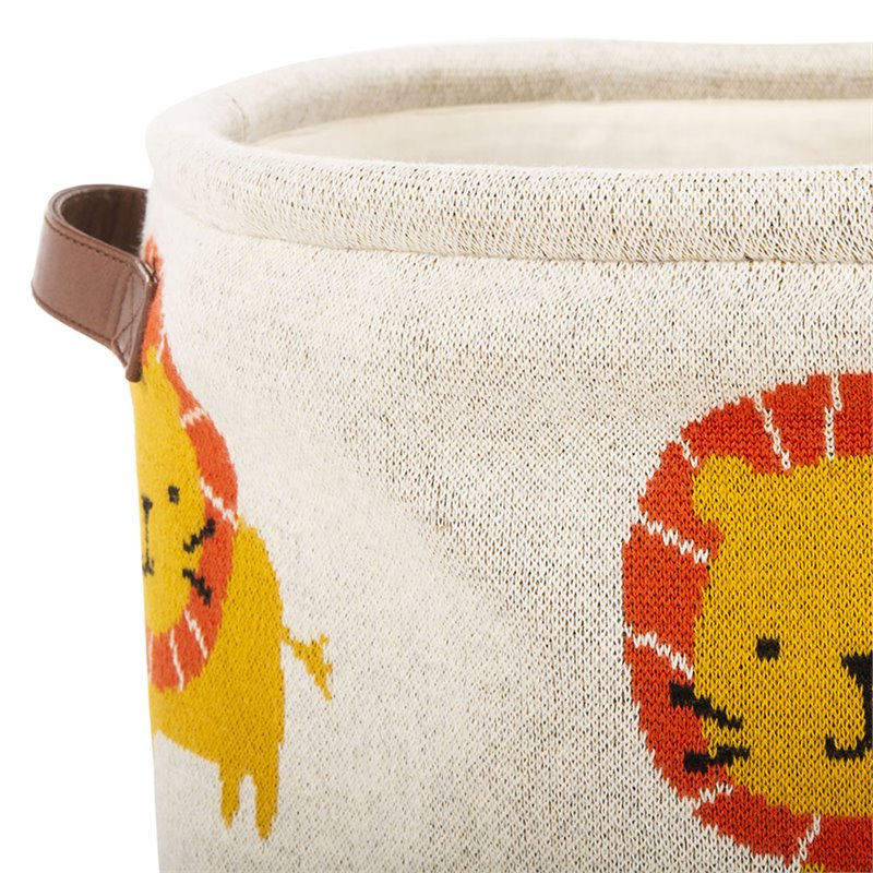 Safavieh Dandy Lion Kids Storage Bin in Red and Orange