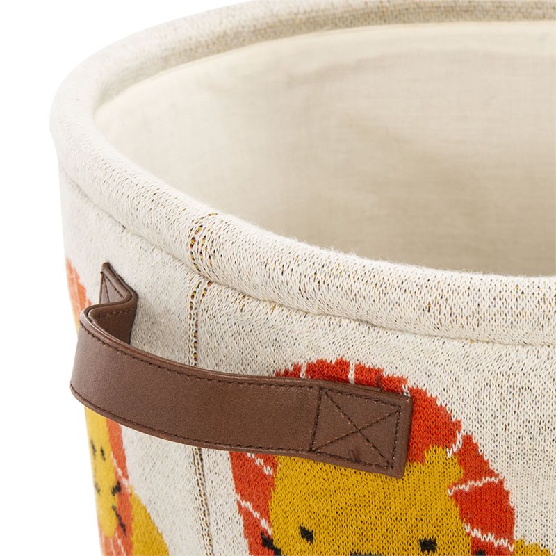 Safavieh Dandy Lion Kids Storage Bin in Red and Orange