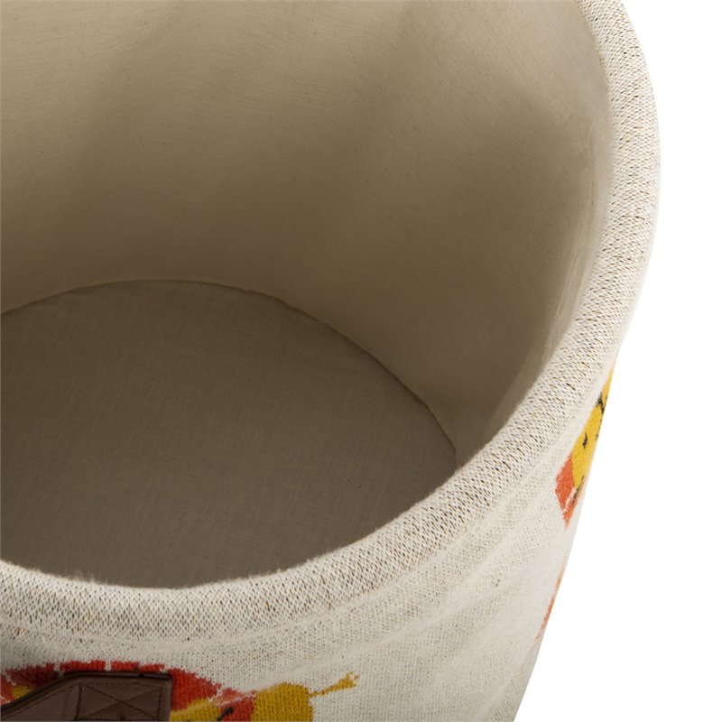 Safavieh Dandy Lion Kids Storage Bin in Red and Orange