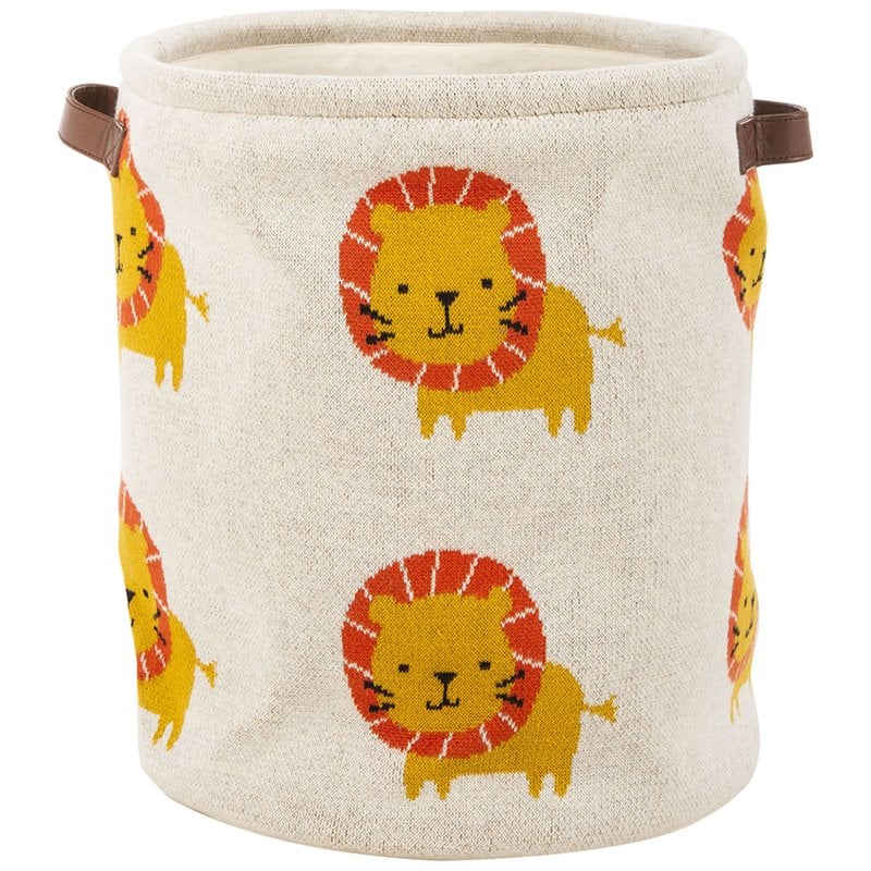 Safavieh Dandy Lion Kids Storage Bin in Red and Orange