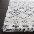Safavieh Berber 9' x 12' Shag Rug in Cream and Blue