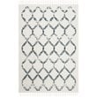 Safavieh Berber 4' x 6' Shag Rug in Cream and Blue