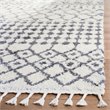 Safavieh Berber 8' x 10' Shag Rug in Cream and Dark Gray