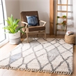 Safavieh Berber 9' x 12' Shag Rug in Cream and Blue