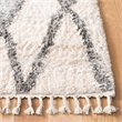 Safavieh Berber 9' x 12' Shag Rug in Cream and Blue