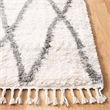 Safavieh Berber 8' x 10' Shag Rug in Cream and Gray
