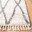 Safavieh Berber 9' x 12' Shag Rug in Cream and Gray