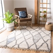 Safavieh Berber 9' x 12' Shag Rug in Gray and Cream
