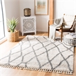 Safavieh Berber 9' x 12' Shag Rug in Gray and Cream