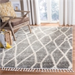 Safavieh Berber 9' x 12' Shag Rug in Gray and Cream