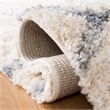 Safavieh Berber 9' x 12' Shag Rug in Cream and Gray