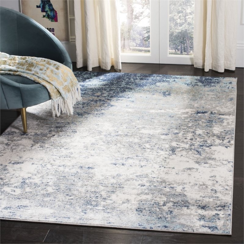 Safavieh Brentwood 9' x 12' Rug in Light Gray and Blue