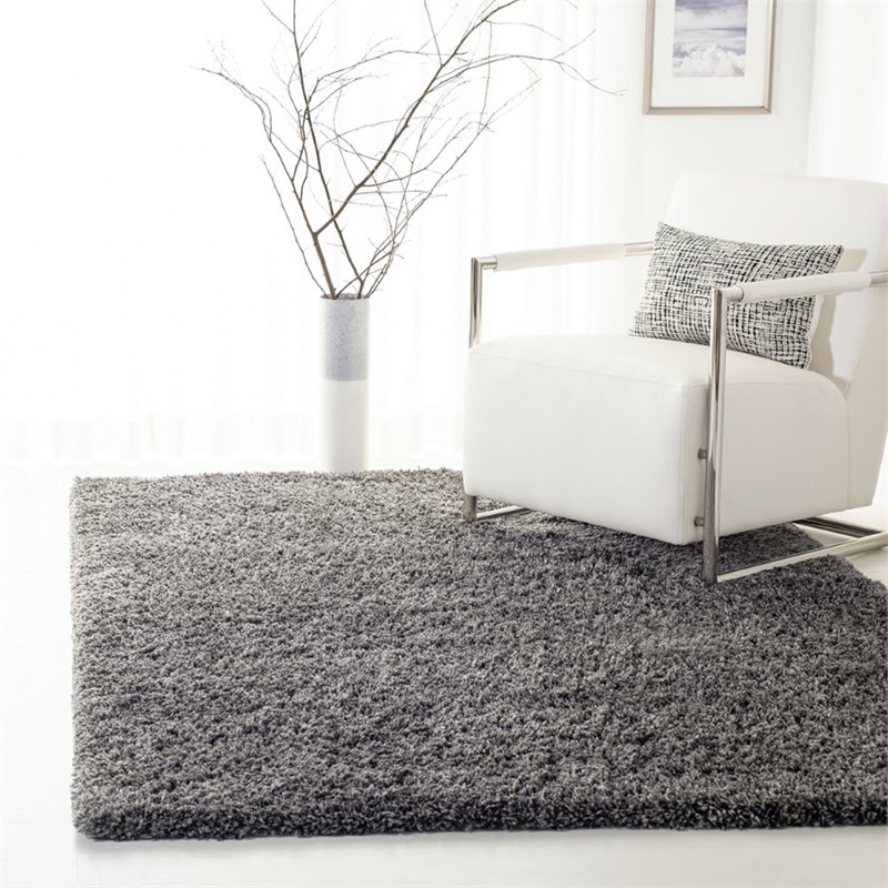Safavieh Fontana 9' x 12' Shag Rug in Silver