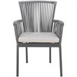Safavieh Paolo Stackable Rope Patio Chair in Black and Gray (Set of 2)