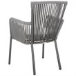 Safavieh Paolo Stackable Rope Patio Chair in Black and Gray (Set of 2)