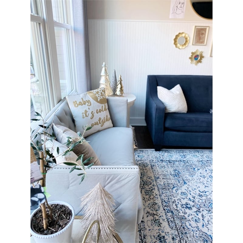 Safavieh Cold Outside Throw Pillow in Beige and Gold