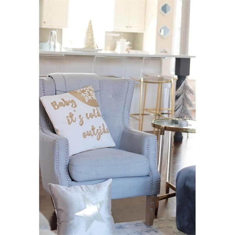 Safavieh Cold Outside Throw Pillow in Beige and Gold