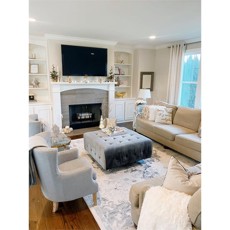 Safavieh Cold Outside Throw Pillow in Beige and Gold