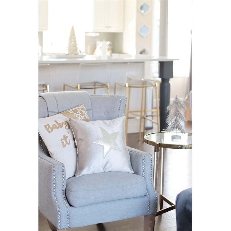 Safavieh Cold Outside Throw Pillow in Beige and Gold