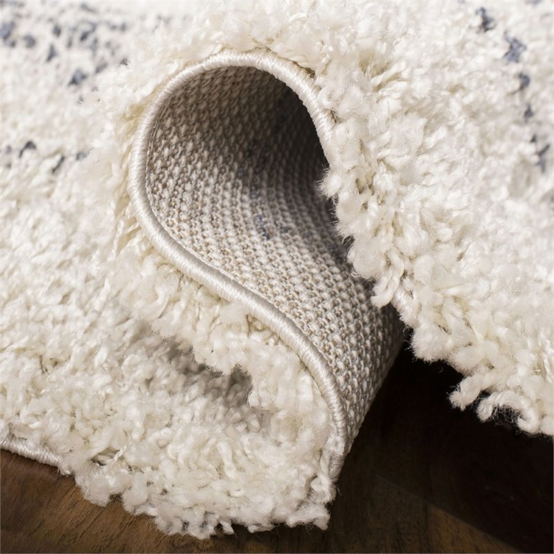 Safavieh Pro Lux 4' x 6' Shag Rug in Cream and Blue
