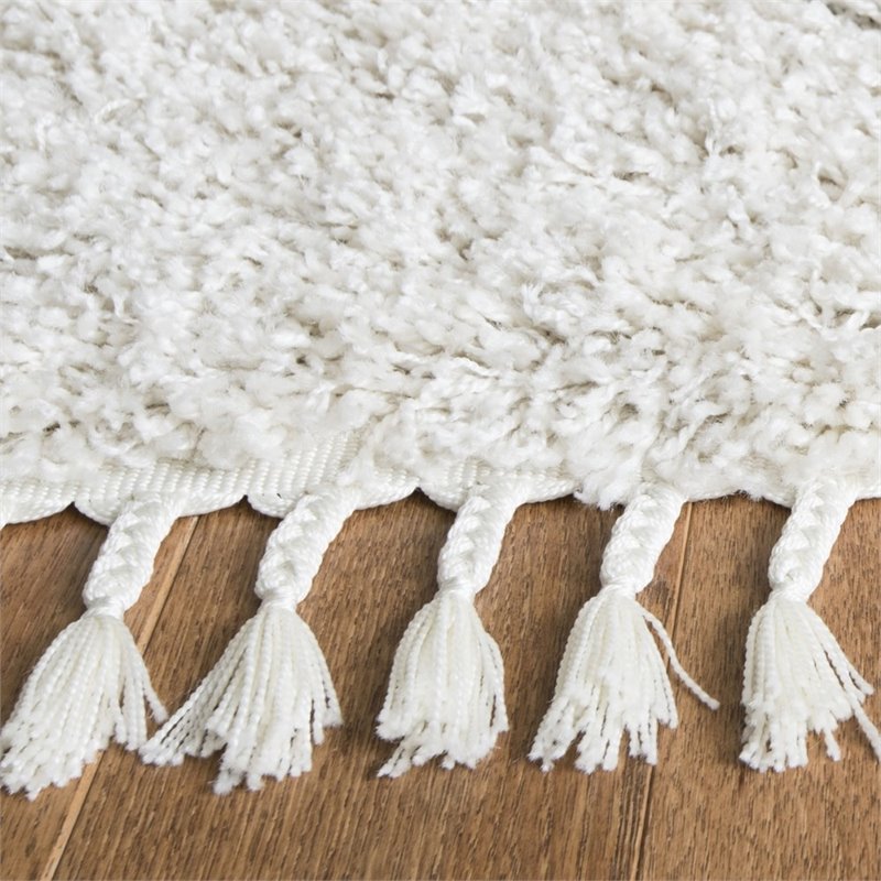 Safavieh Pro Lux 8' x 10' Shag Rug in Cream and Blue