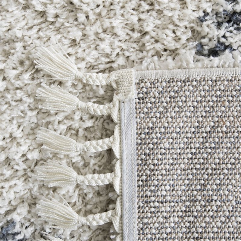 Safavieh Pro Lux 8' x 10' Shag Rug in Cream and Blue