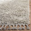Safavieh Pro Lux 2' x 8' Shag Runner Rug in Gray and Cream