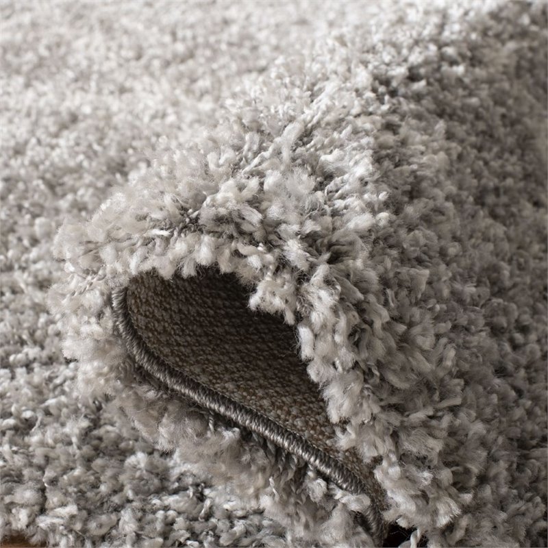 Safavieh Pro Lux 4' x 6' Shag Rug in Gray and Cream