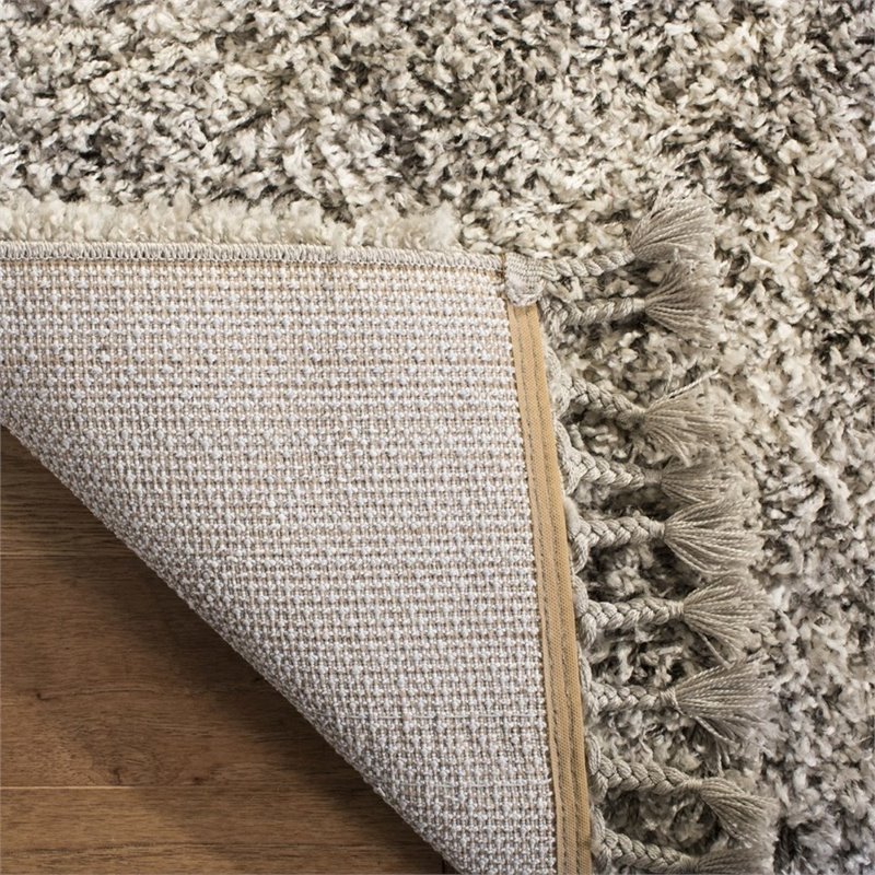 Safavieh Pro Lux 8' x 10' Shag Rug in Gray and Cream