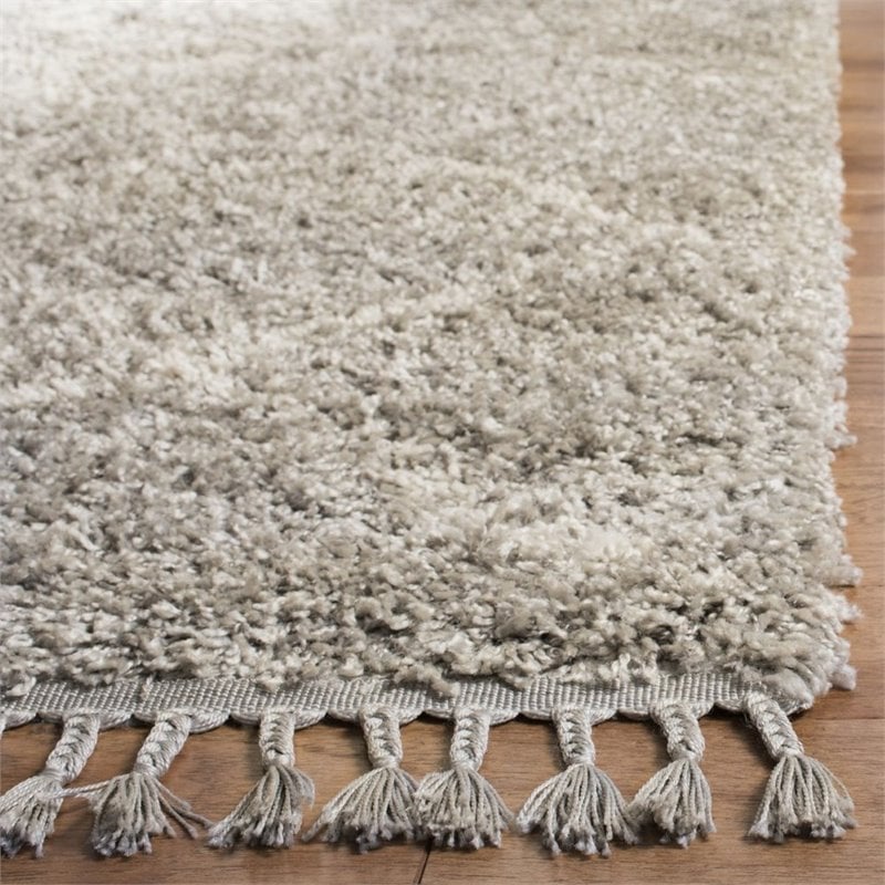 Safavieh Pro Lux 9' x 12' Shag Rug in Gray and Cream