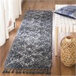 Safavieh Pro Lux 2' x 8' Shag Runner Rug in Cream and Blue