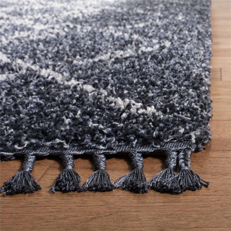 Safavieh Pro Lux 8' x 10' Shag Rug in Cream and Blue