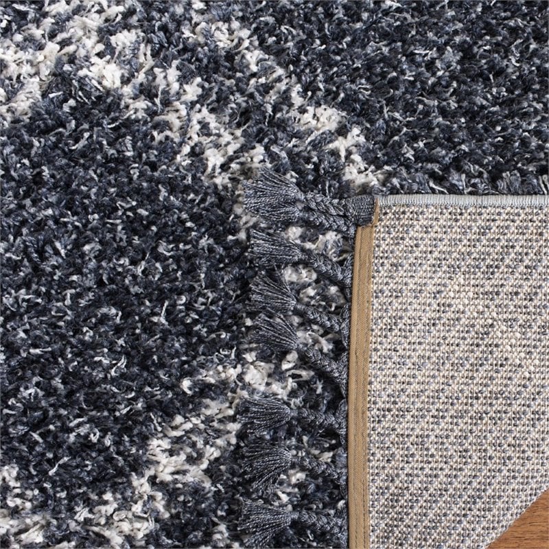 Safavieh Pro Lux 8' x 10' Shag Rug in Cream and Blue