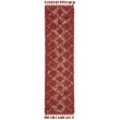 Safavieh Pro Lux 2' x 8' Shag Runner Rug in Rust and Creme
