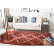 Safavieh Pro Lux 4' x 6' Shag Rug in Rust and Creme