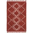 Safavieh Pro Lux 4' x 6' Shag Rug in Rust and Creme