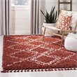 Safavieh Pro Lux 8' x 10' Shag Rug in Rust and Creme