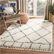 Safavieh Pro Lux 4' x 6' Shag Rug in Cream and Blue