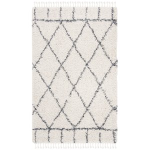 Safavieh Pro Lux 5' x 8' Shag Rug in Cream and Blue