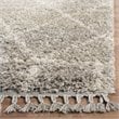 Safavieh Pro Lux 2' x 8' Shag Runner Rug in Gray and Cream